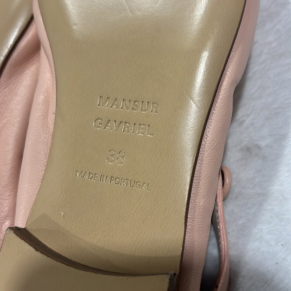 MANSUR GAVRIEL ballet flats pink EU 38 8 Mary Jane square toe leather mules new - Picture 11 of 11